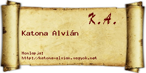 Katona Alvián névjegykártya